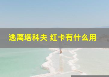 逃离塔科夫 红卡有什么用